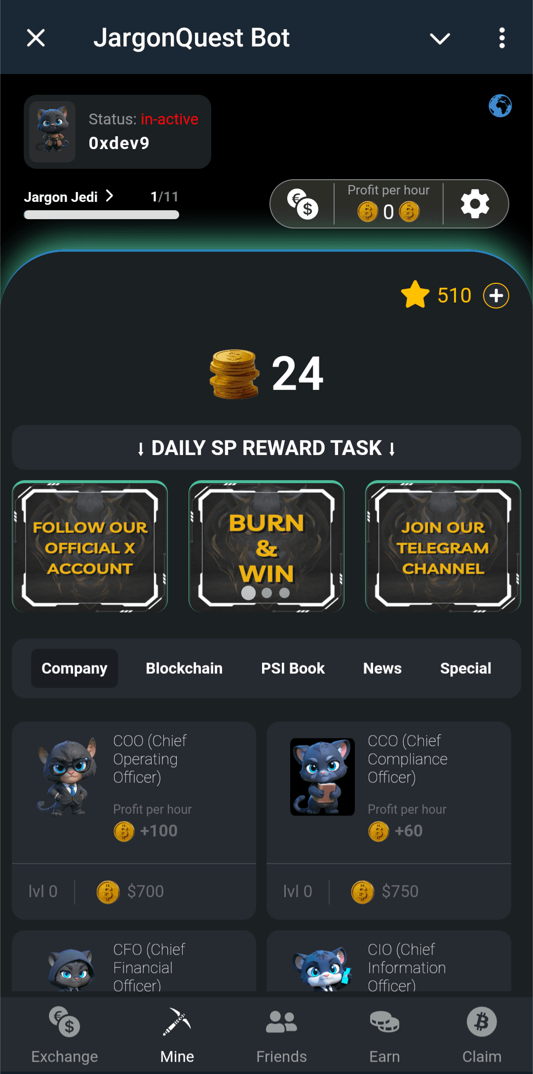 Card gallery
